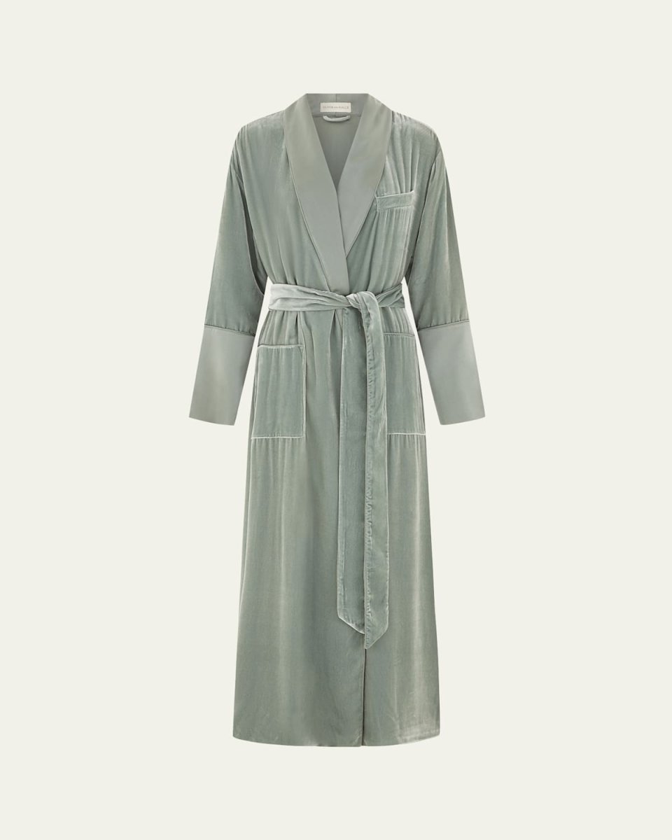 Capability Shawl-Collar Silk Velvet Robe